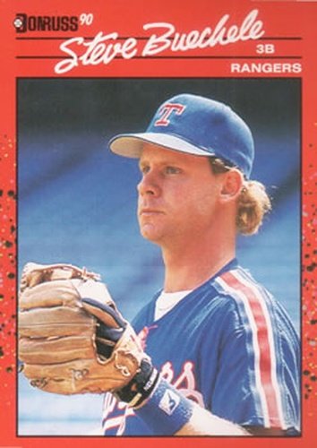 #107 Steve Buechele - Texas Rangers - 1990 Donruss Baseball