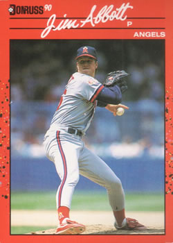 #108 Jim Abbott - California Angels - 1990 Donruss Baseball