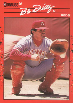 #139 Bo Diaz - Cincinnati Reds - 1990 Donruss Baseball