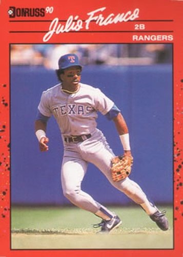 #142 Julio Franco - Texas Rangers - 1990 Donruss Baseball
