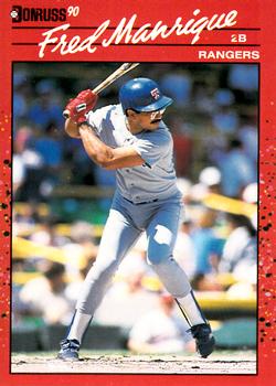 #165 Fred Manrique - Texas Rangers - 1990 Donruss Baseball