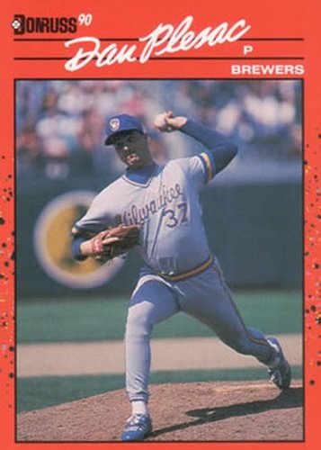 #175 Dan Plesac - Milwaukee Brewers - 1990 Donruss Baseball