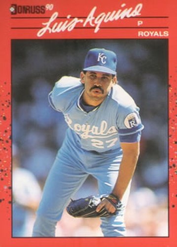 #179 Luis Aquino - Kansas City Royals - 1990 Donruss Baseball