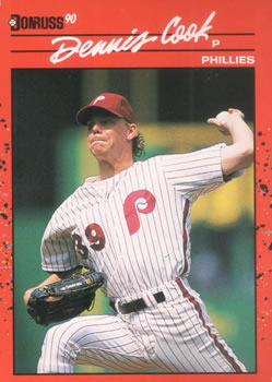#193 Dennis Cook - Philadelphia Phillies - 1990 Donruss Baseball