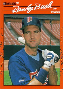 #199 Randy Bush - Minnesota Twins - 1990 Donruss Baseball