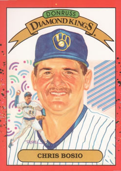 #20 Chris Bosio - Milwaukee Brewers - 1990 Donruss Baseball