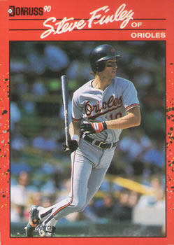 #215 Steve Finley - Baltimore Orioles - 1990 Donruss Baseball