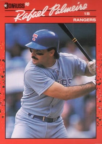 #225 Rafael Palmeiro - Texas Rangers - 1990 Donruss Baseball