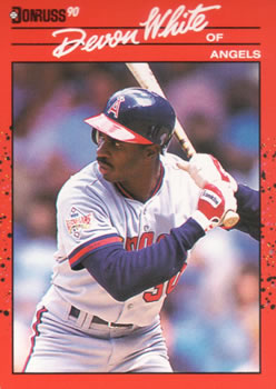 #226 Devon White - California Angels - 1990 Donruss Baseball