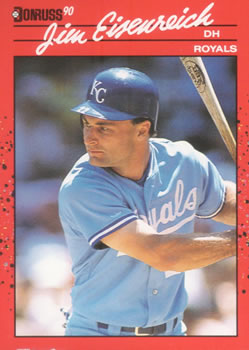 #238 Jim Eisenreich - Kansas City Royals - 1990 Donruss Baseball