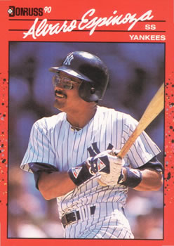 #245 Alvaro Espinoza - New York Yankees - 1990 Donruss Baseball