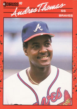 #263 Andres Thomas - Atlanta Braves - 1990 Donruss Baseball