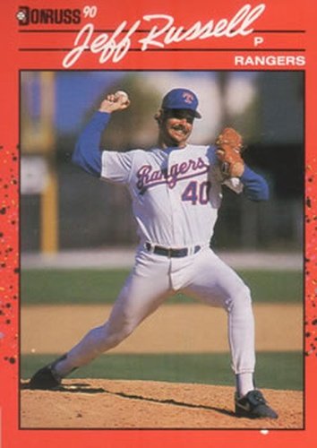 #284 Jeff Russell - Texas Rangers - 1990 Donruss Baseball