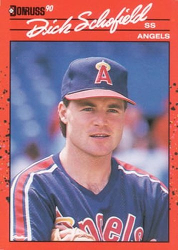 #288 Dick Schofield - California Angels - 1990 Donruss Baseball
