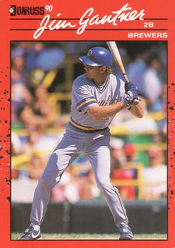 #291 Jim Gantner - Milwaukee Brewers - 1990 Donruss Baseball