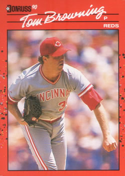 #308 Tom Browning - Cincinnati Reds - 1990 Donruss Baseball
