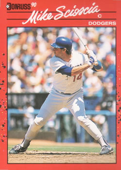#316 Mike Scioscia - Los Angeles Dodgers - 1990 Donruss Baseball