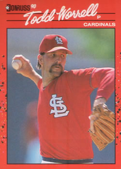 #319 Todd Worrell - St. Louis Cardinals - 1990 Donruss Baseball