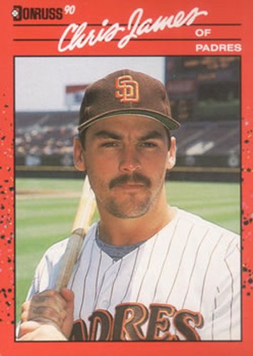#323 Chris James - San Diego Padres - 1990 Donruss Baseball