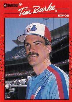 #334 Tim Burke - Montreal Expos - 1990 Donruss Baseball