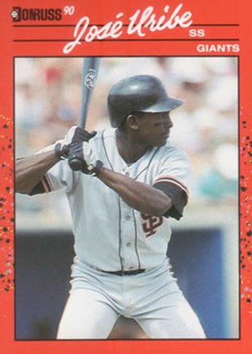 #335 Jose Uribe - San Francisco Giants - 1990 Donruss Baseball