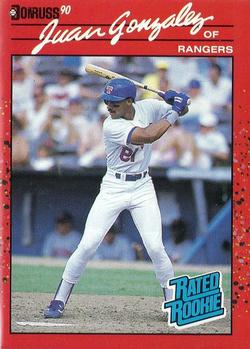 #33 Juan Gonzalez - Texas Rangers - 1990 Donruss Baseball