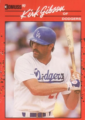 #368 Kirk Gibson - Los Angeles Dodgers - 1990 Donruss Baseball