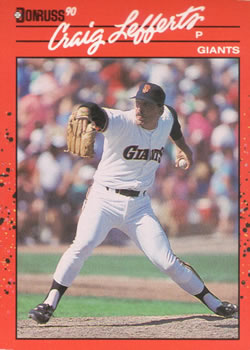 #376 Craig Lefferts - San Francisco Giants - 1990 Donruss Baseball