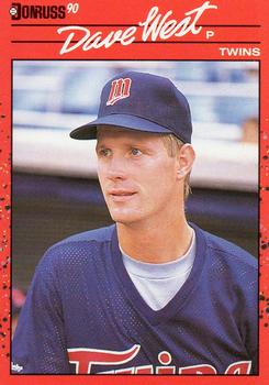 #387 Dave West - Minnesota Twins - 1990 Donruss Baseball