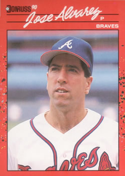 #389 Jose Alvarez - Atlanta Braves - 1990 Donruss Baseball