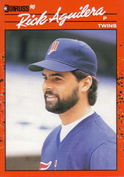 #391 Rick Aguilera - Minnesota Twins - 1990 Donruss Baseball