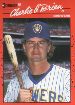#410 Charlie O'Brien - Milwaukee Brewers - 1990 Donruss Baseball