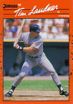 #419 Tim Laudner - Minnesota Twins - 1990 Donruss Baseball