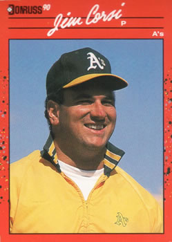#422 Jim Corsi - Oakland Athletics - 1990 Donruss Baseball