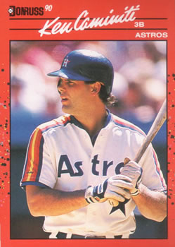 #424 Ken Caminiti - Houston Astros - 1990 Donruss Baseball