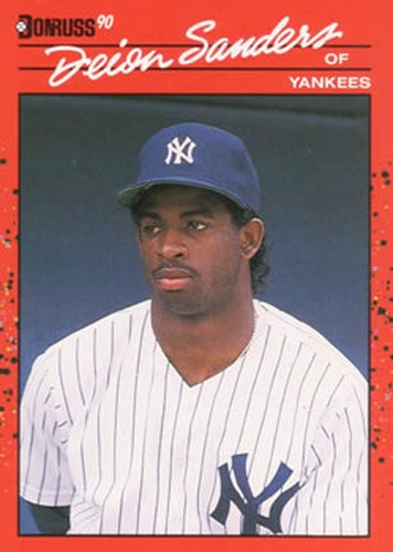 #427 Deion Sanders - New York Yankees - 1990 Donruss Baseball