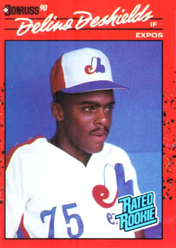 #42 Delino DeShields - Montreal Expos - 1990 Donruss Baseball