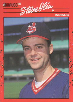 #438 Steve Olin - Cleveland Indians - 1990 Donruss Baseball