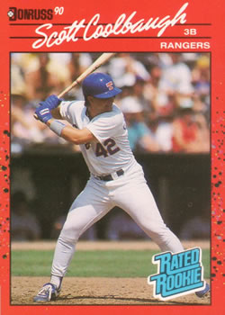 #43 Scott Coolbaugh - Texas Rangers - 1990 Donruss Baseball