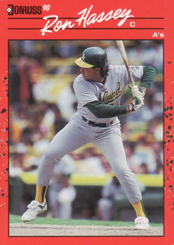 #450 Ron Hassey - Oakland Athletics - 1990 Donruss Baseball