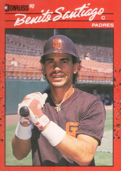 #465 Benito Santiago - San Diego Padres - 1990 Donruss Baseball