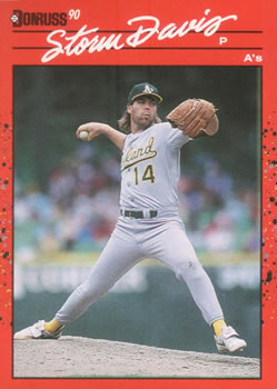 #479 Storm Davis - Oakland Athletics - 1990 Donruss Baseball
