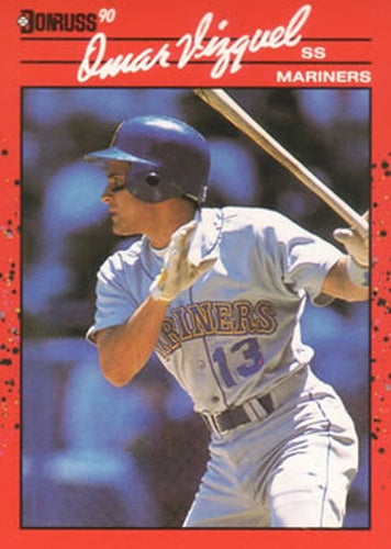 #483 Omar Vizquel - Seattle Mariners - 1990 Donruss Baseball