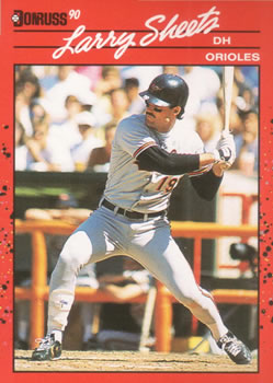 #495 Larry Sheets - Baltimore Orioles - 1990 Donruss Baseball