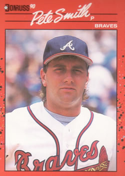 #499 Pete Smith - Atlanta Braves - 1990 Donruss Baseball