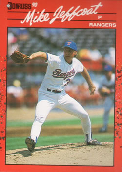#521 Mike Jeffcoat - Texas Rangers - 1990 Donruss Baseball