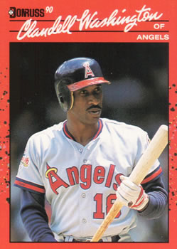#52 Claudell Washington - California Angels - 1990 Donruss Baseball