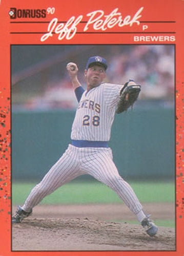 #530 Jeff Peterek - Milwaukee Brewers - 1990 Donruss Baseball