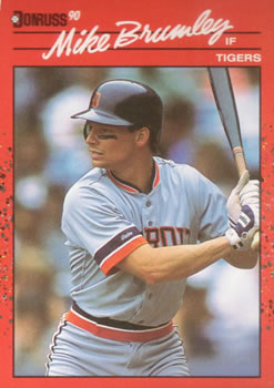 #533 Mike Brumley - Detroit Tigers - 1990 Donruss Baseball