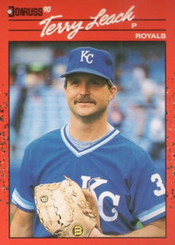 #534 Terry Leach - Kansas City Royals - 1990 Donruss Baseball